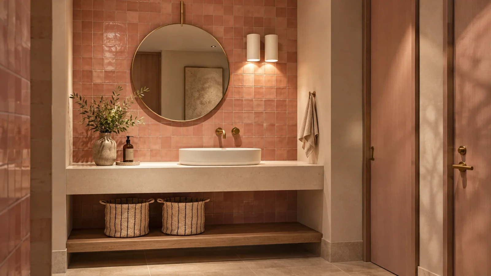 Terracotta bathroom