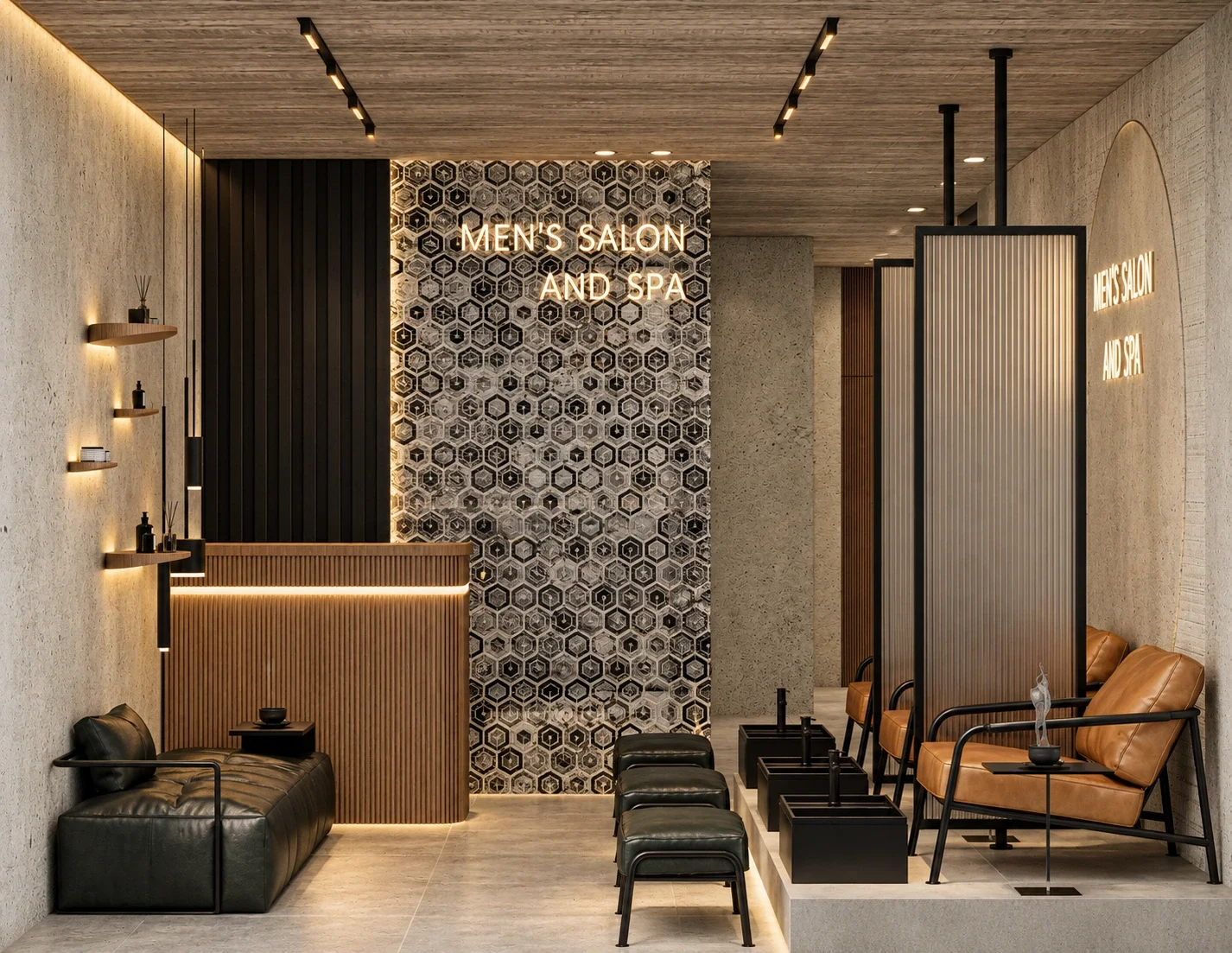 Salon interior & reception