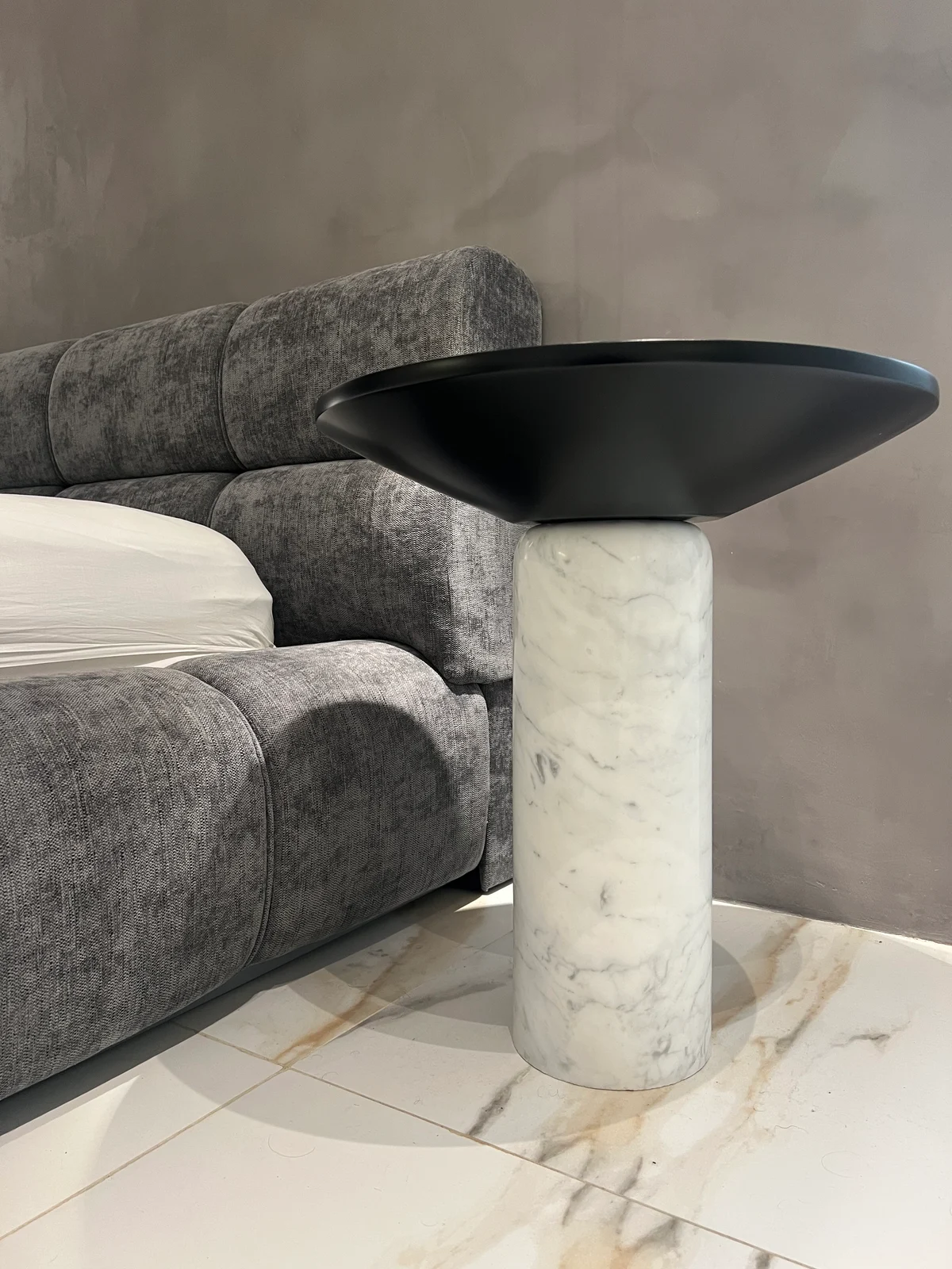 Sculptural bedside table