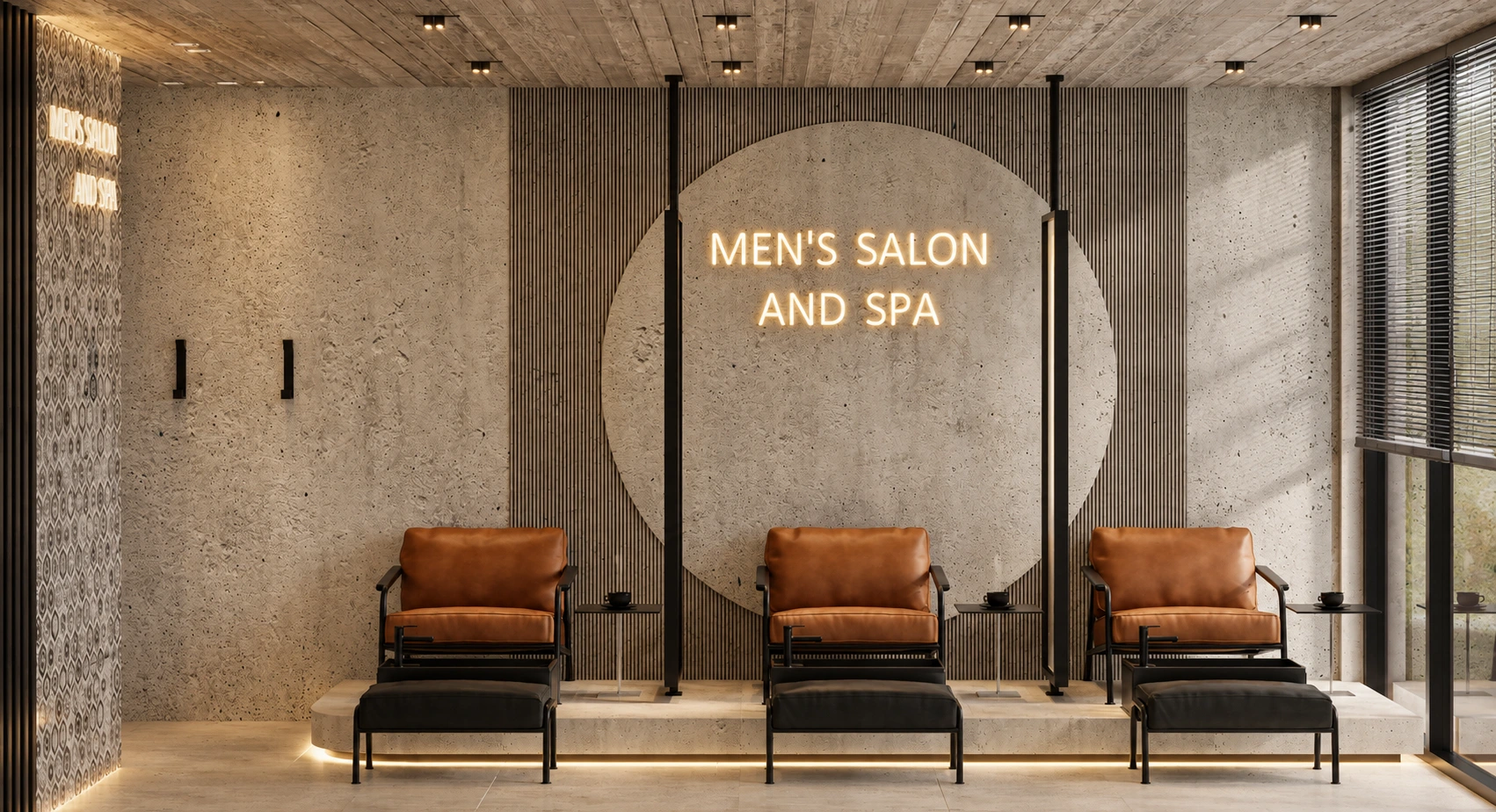 Men’s salon and spa grooming lounge in Dubai